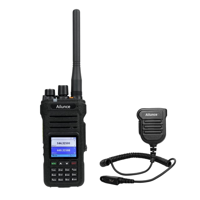 Radio bidireccional Retevis Ailunce HA1UV de doble banda con micrófono