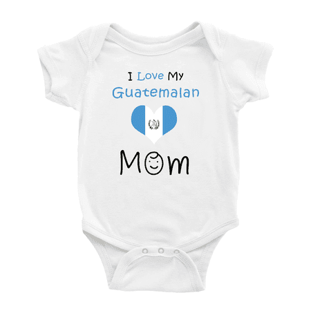 

I Love My Guatemalan Mom Baby Bodysuit Newborn Clothes Outfits (White 0-3 Months)