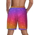 thumbnail image 3 of Kdxio Holiday Shiny Print Men'S Swim Trunks With Compression Liner 7 Inch Inseam Quick Dry Swim Shorts, 3 of 7