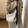 thumbnail image 3 of Bolsos cruzados Hobos de nailon para mujer, bolsos informales lisos con cremallera, moda de alta capacidad, Color sólido, bolso grande de un solo hombro 2024, 3 of 5