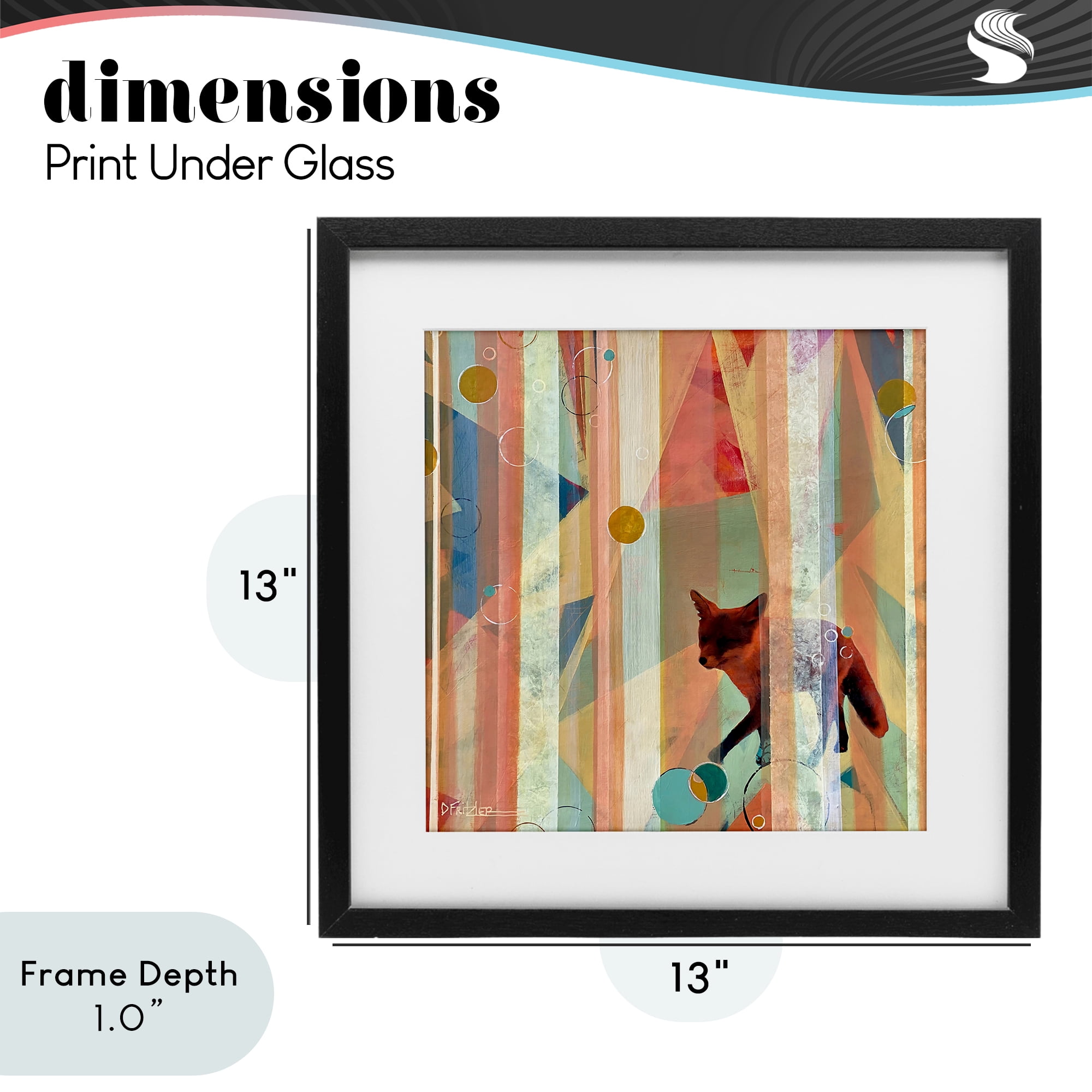 Stupell Industries Making My Move Fox Black Framed Print Under Glass, design by Dianna Fritzler