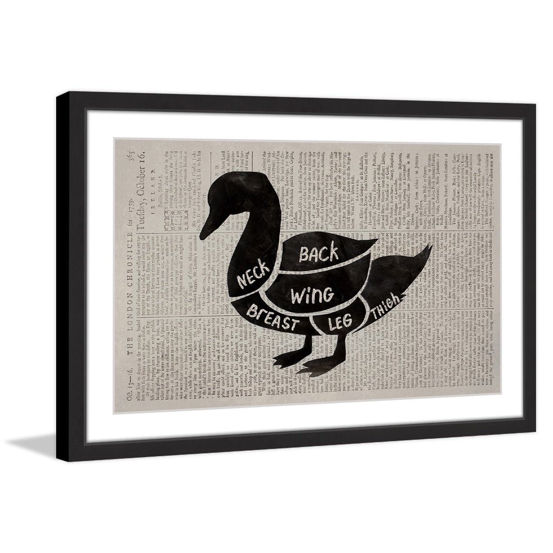 "Duck Cuts" Framed Painting Print