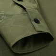 thumbnail image 5 of YLSDY Men's Dress Shirts Long Sleeve Collared Slim Fit Business Casual Outfits Wrinkle-Free Button Down Shirts Casual Suit Army Green M, 5 of 8