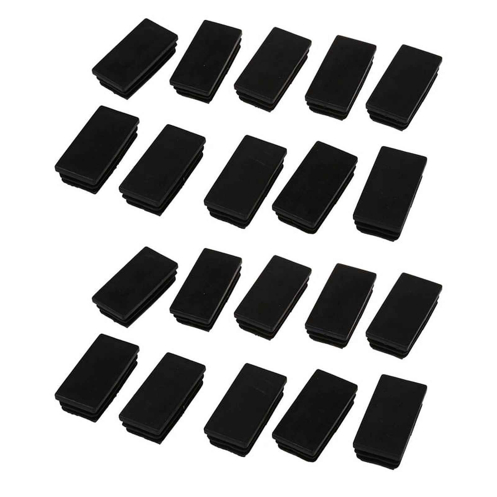 2x2 Square Tubing Plastic End Caps – 10 Pack, Black, Fits 2" OD Square Pipe, Chair Glides & Fence Post Covers