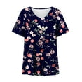 thumbnail image 5 of Liquidation d'Économies! BEFOKA T-Shirt Grande Taille pour Femmes, Blouse Décontractée d'Été pour Femmes, Blouse à Manches Courtes Col Imprimé pour Femmes, 5 of 5
