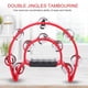 thumbnail image 5 of Pandereta Doble Fila, Doble Fila Jingles Handbell Pandereta Percusión Instrumento Musical para Niños(Rojo), 5 of 5