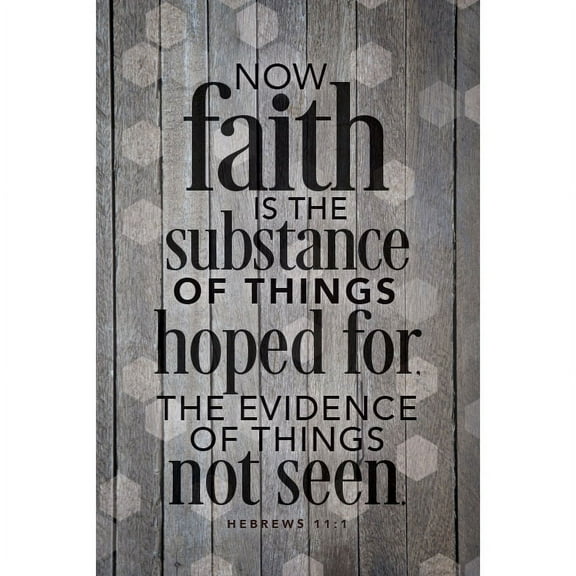 Dexsa Faith Wood Plaque with Inspiring Quote 6 in x 9 in - Easel and Hanging Hook
