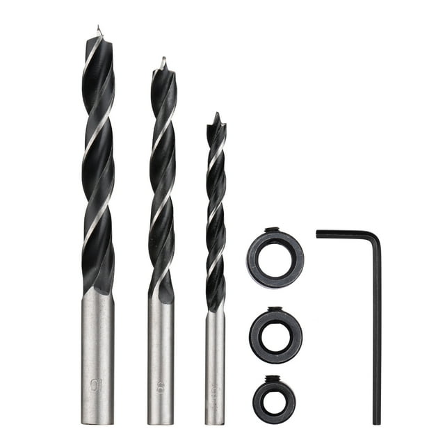 TFixol 3 Pcs Drills Bits 6mm 8mm 10mm Ensemble de Forets Torsadés pour Menuiserie