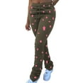 thumbnail image 1 of MAWCLOS Women Casual High Waist Denim Pants Active Drawstring Leggings Pink L, 1 of 3