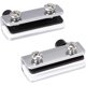 thumbnail image 3 of Sourcing Map Polished Chrome Glass Door Hinge 40x13x15mm, 3 of 3