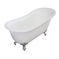 thumbnail image 1 of Single Slipper Acrylic Clawfoot Tub with Chrome Feet, White - 61 x 30 x 33 in., 1 of 1