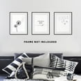 thumbnail image 2 of Dandelion Plant Posters for Bedroom, 11x14 Canvas Prints Unframed Set of 3, Black and White Wall Art for Living Room Decor, 2 of 7