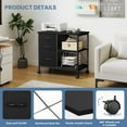 thumbnail image 5 of LIFERECORD 3 Fabric Drawer Mobile File Cabinet, Rolling Printer Stand with Storage Shelf, Locking Casters, for Home Office, Holds Letter/A4 Size, 5 of 6