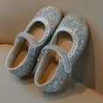 thumbnail image 6 of PINQI Girls Princess Glitter Shoes Closed Toe Sparkly Shoes for Big Girls Mary Janes Sequin Flats for Dance Performance, 6 of 7