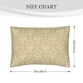 thumbnail image 2 of Queen Size Pillows Cases Standard Size 20x26 In - Damask Beige Tan Brown Soft Comfort Envelope Closure Pillowcases Standard, 2 of 5