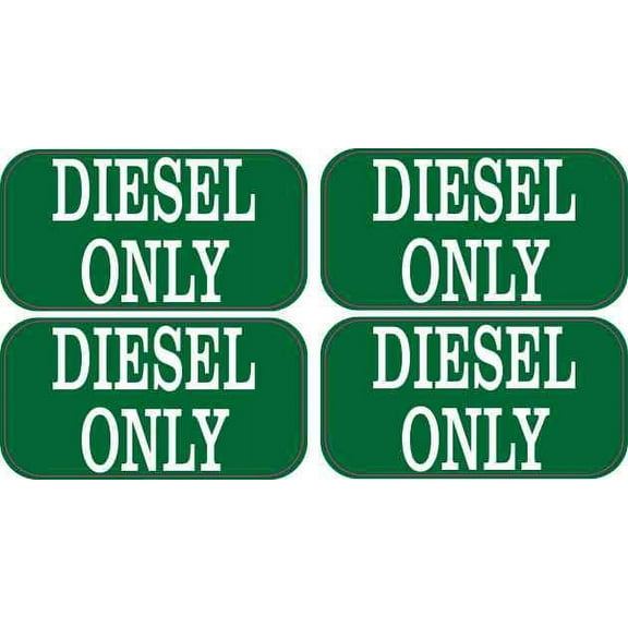 2in x 1in Diesel Only Stickers
