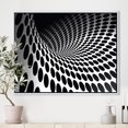 thumbnail image 2 of Designart ' Waves and Circles Black n’ White ' Abstract Framed Canvas Art Print, 2 of 3