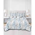 thumbnail image 2 of Quilts Queen Size Bedding Set, Blue Grey Botanical Reversible Summer Quilt 3 Pieces, Spring Floral Summer Farmhouse Lightweight Bedspreads Coverlets with 2 Pillow Shams for All Seasons, 2 of 5