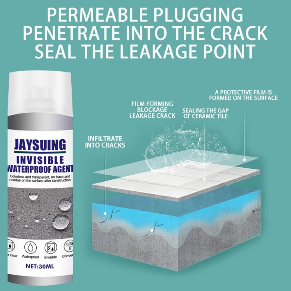 Jaysuing Invisible Waterproof Sealant Agent, Bathroom Tile Windows Sealant  Agent, Leak-Trapping Repair for roof and Exterior Wall 30ml 