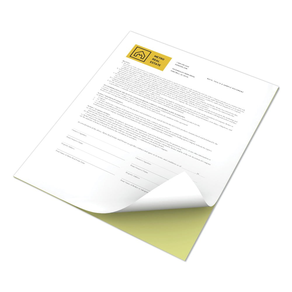 Xerox Bold Digital Carbonless Paper 8 1/2 x 11 White/Canary 5 000 Sheets/CT 3R12420