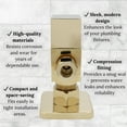 thumbnail image 5 of Westbrass 20" Flat Head Toilet Supply Kit with Square Handle 1/4-Turn Angle Stop, Polished Brass, 5 of 8