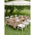 thumbnail image 3 of Outdoor Tablecloth with Umbrella Hole and Zipper, Brown Cow Skull Rectangle Table Cloth 60x102 Inch Waterproof Tablecloth, Southwestern Vintage Cowboy Boots Burlap Picnic Table Cover for Patio, 3 of 7