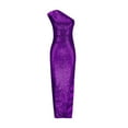 thumbnail image 3 of DailyTrove Women's One-Shoulder Split Gown-Sleeveless-Floor-Length-Satin-for Gala/Event-Unique One-Shoulder, 3 of 4