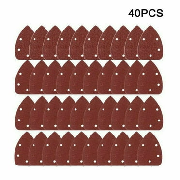 40Pc Mouse Sanding Sheets for Black and Decker Detail Palm Sander Pads Sandpaper