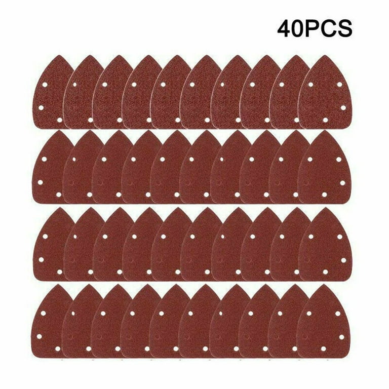 40PC Mouse Sanding Sheets For Black And Decker Detail Palm Sander