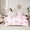 White Pink, variant on jejeloiu Cartoon Bowtie Loves 7-Piece Twin Bedding Sets,Pink Kawaii Bowknot Bedding Comforter Set For Girl Reversible