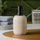 thumbnail image 4 of Juego de 2 dispensadores de jabón de manos beige, dispensador de jabón líquido de resina para encimera de baño, dispensadores de loción para baño, 300 ml, 4 of 4