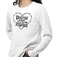 thumbnail image 2 of Prettiest Girl in the Morgue Long Sleeve Shirt Unisex Large White, 2 of 5