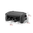 thumbnail image 2 of Starfrit 4-Person Party Grill Raclette, Non-Stick Grill Plate, Ribbed Surface, Adjustable Temperature, 600 Watts, Easy to Clean, Black, 2 of 7