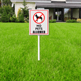 thumbnail image 3 of Eveokoki No Pets Allowed 8.8" x 7" Yard Sign with Metal Stakes, UVresistance, Waterproof, Non-Fading, Easy to Install No Pooping Dog Lawn Sign, 3 of 6