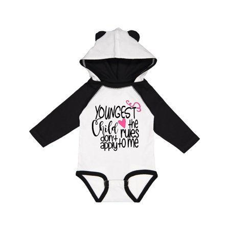 

Inktastic Youngest Child The Rules Don t Apply To Me Gift Baby Boy or Baby Girl Long Sleeve Bodysuit