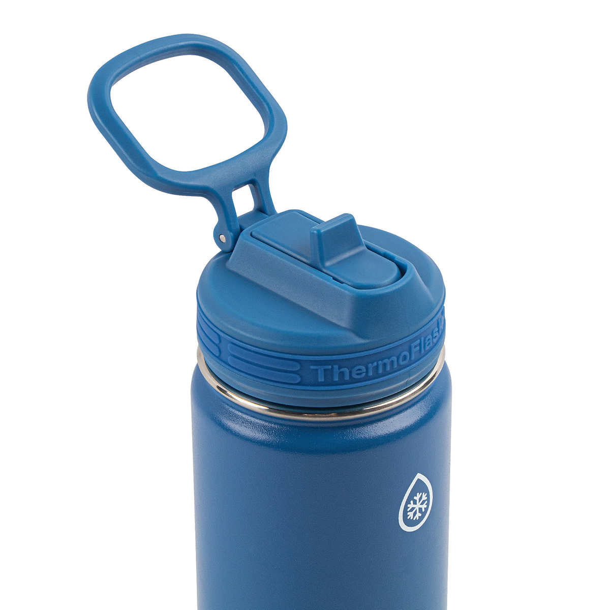 ThermoFlask 16oz Stainless Steel, Vacuum Insulated Water Bottle Blue NWOB