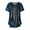 Navy, variant on Joau Womens Plus Size Tops Casual Print Short Sleeve V-Neck with Button Loose Tops T-Shirt Blouse