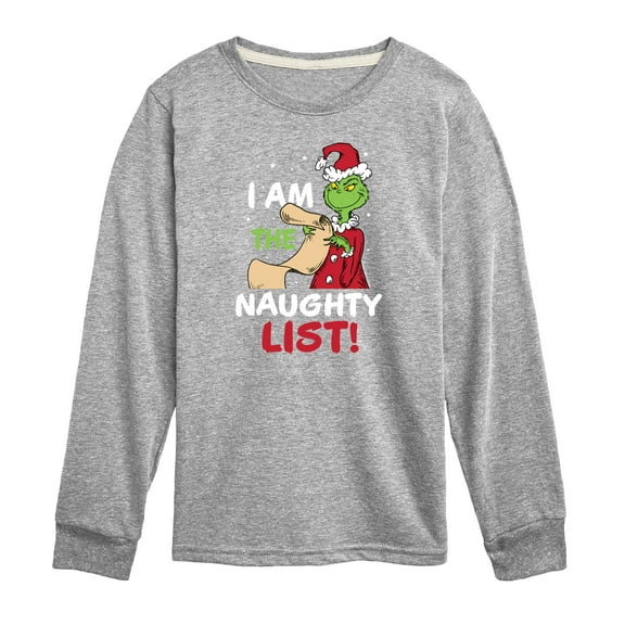 Dr. Seuss The Grinch - Christmas - I Am The Naughty List - Toddler & Youth Long Sleeve Graphic T-Shirt