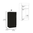 thumbnail image 3 of Durable Material & Safe Edges - A Practical Black Bathroom Vanity with Interior Shelf, 3 of 4