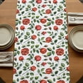 thumbnail image 5 of Table Runners 72 Inches Long Dress Scarves, Valentine's Day Farmhouse Kitchen Table Runner, Coffee Tablerunners, Red Roses Leaves Botanical Spring Watercolor 18x72 Inch, 5 of 9