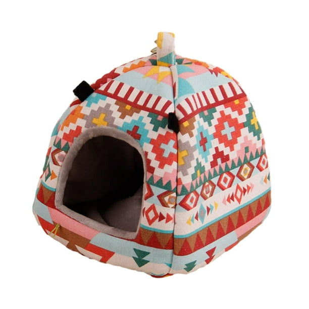 Hamaca colgante para loros, cama para dormir, escondite, hamaca para pájaros, casa para pájaros, nido para EstiloB L 17x17x18cm