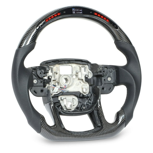 Steering Wheel LED Lights Carbon Fiber Steering Wheel Replacement For Land Rover Range Rover Sport L494 2014-2022