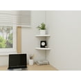 thumbnail image 3 of Mainstays 9.5" White Corner Wood Shelves, Set of 2, 3 of 8
