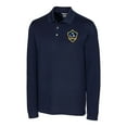 thumbnail image 2 of Men's Cutter & Buck Navy LA Galaxy Advantage Eco Tri-Blend Pique Long Sleeve Polo, 2 of 3