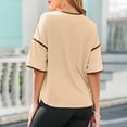 thumbnail image 4 of Plebaso Womens Casual T-Shirts Short Sleeve Crew Neck Loose T Shirts Summer Basic Tees Tops with Pockets, 4 of 7