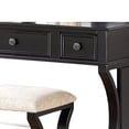 thumbnail image 2 of Poundex Vanity Set Featuring Stool And Mirror Black, 2 of 4