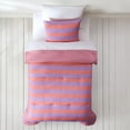 thumbnail image 3 of Lush Decor Gale Cabana Stripe? Reversible Comforter 2 Piece Set Twin/ Twin Xl Coral & Purple - Striped Bedding Set - Kids Pink Comforter - Coastal Dorm Decor, 3 of 11