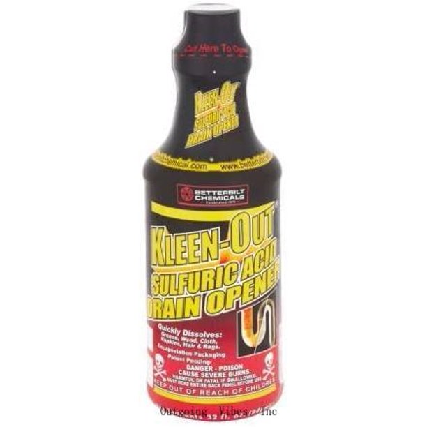 KleenOut Sulfuric Acid Drain Opener, 32 Fl Oz (1)