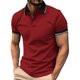 thumbnail image 1 of pstuiky camisetas de hombre, Camisa casual de verano para hombre, color liso, con solapa, de manga corta, a la moda camisas casuales para hombre l, 1 of 4