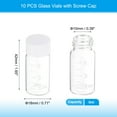 thumbnail image 2 of Uxcell 10 piezas de viales de vidrio claros de 5 ml con tapa de rosca blanca, botellas de muestra graduadas de vidrio borosilicato, 2 of 6